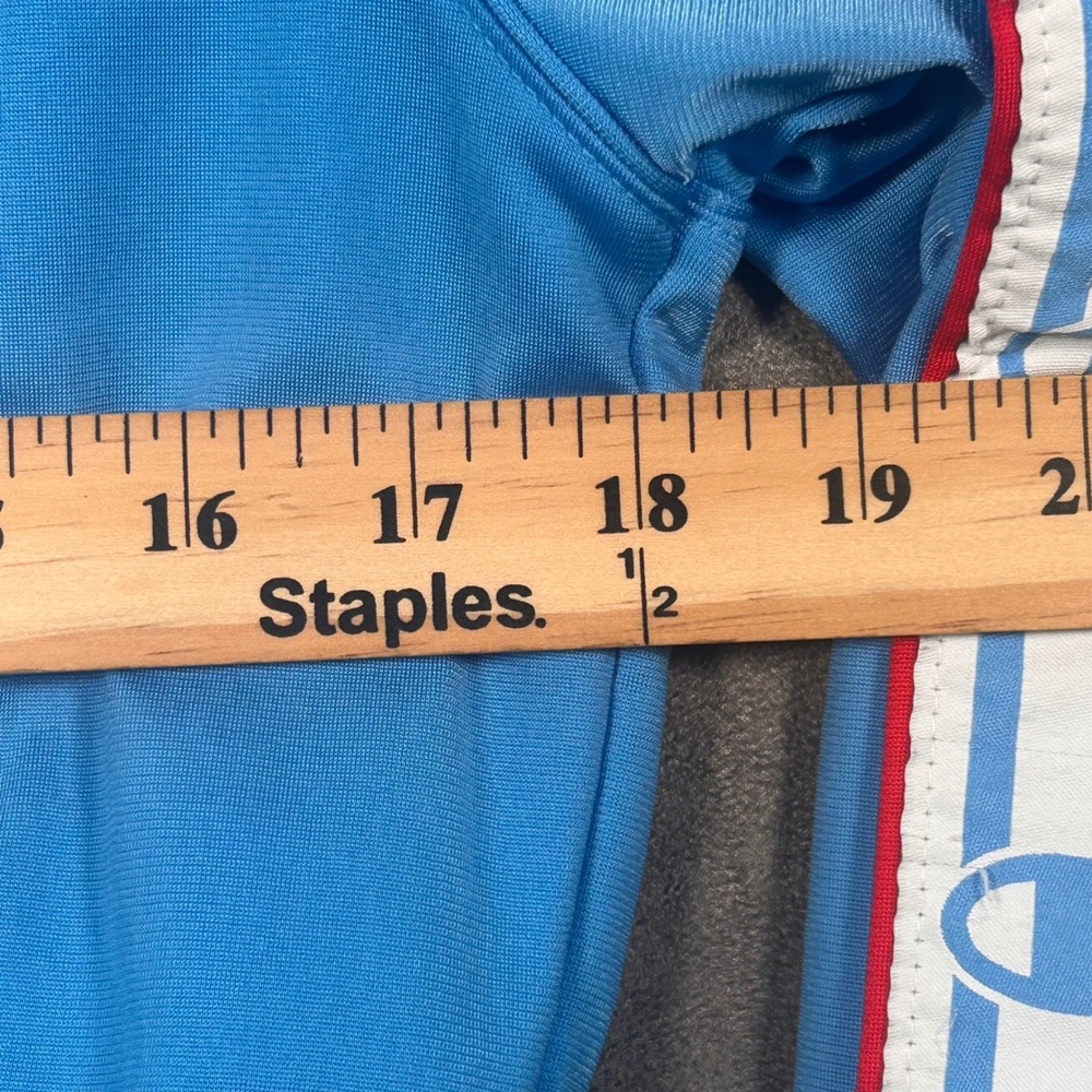 Champion Womens Blue Track Jacket Full Zip Crown Logo Tape Sleeve Small - Picture 6 of 10